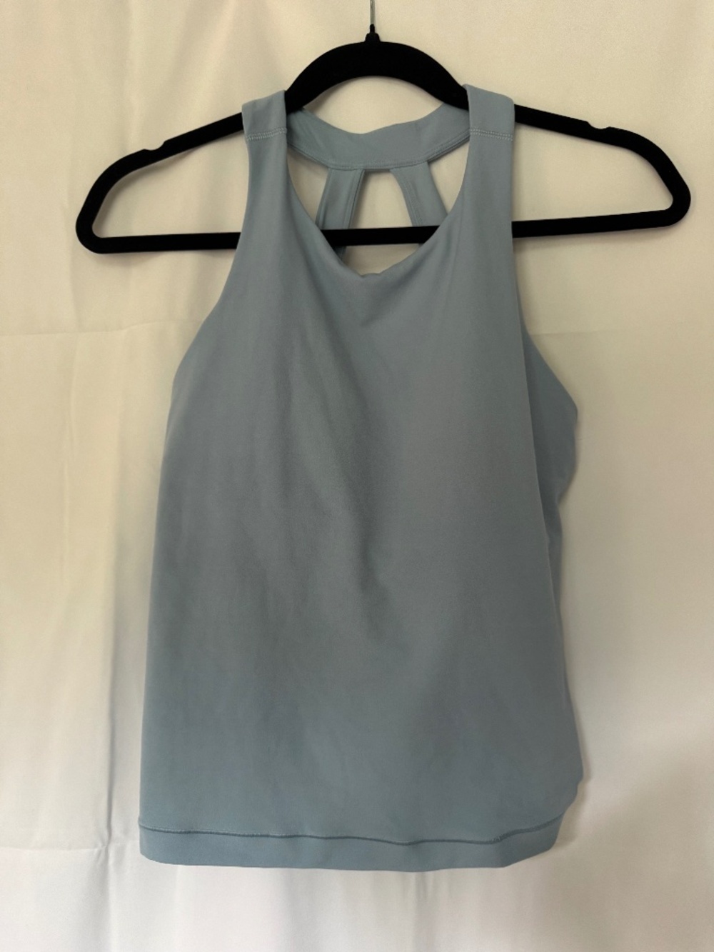 Athleta Blue Built-In Bra Open Back Workout Tank Size S